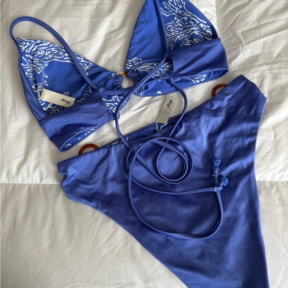 Maaji Blue and White Bikini with Unique Pattern - Picture 10 of 10